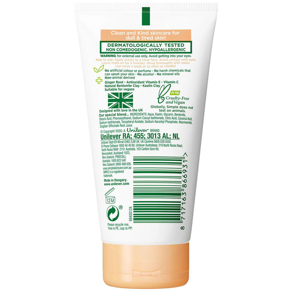 Simple Detox and Brighten Clay Mask 50ml 3 Pack Image 3
