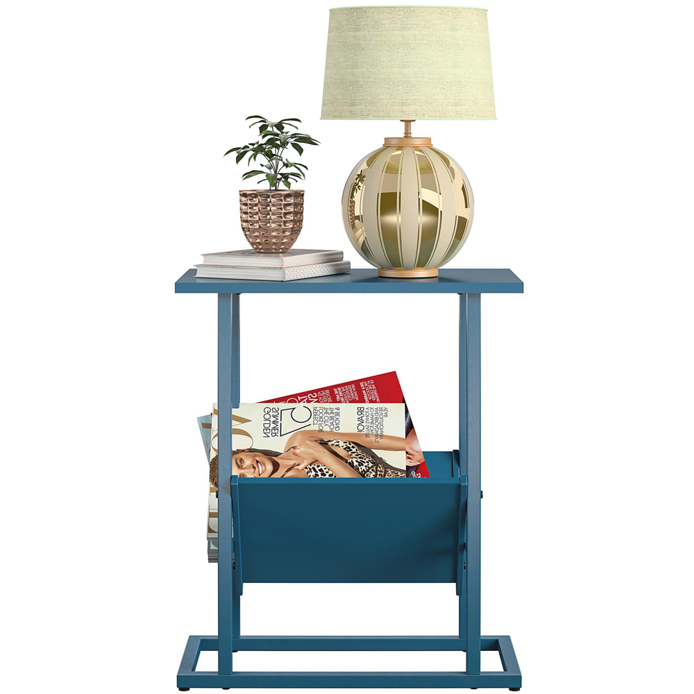 Novogratz Regal 2 Shelf Blue End Table Image 5