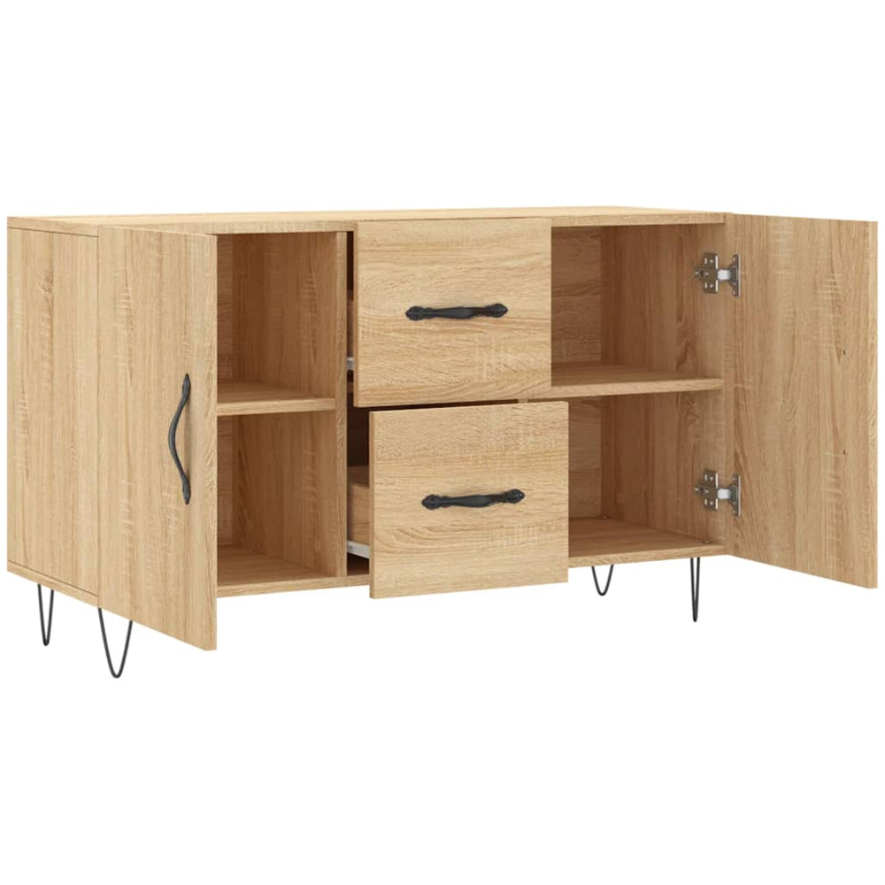 vidaXL 2 Door 2 Drawer Sonoma Oak Sideboard Image 5