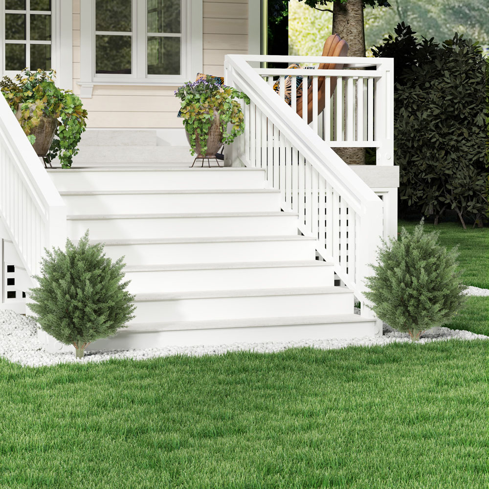 HOMCOM Green Artificial Cypress Tree with Ground Stake Set of 2 Image 2