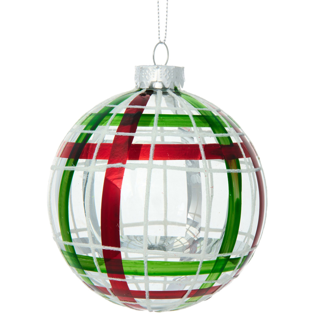 Plaid Glass Bauble Image 5