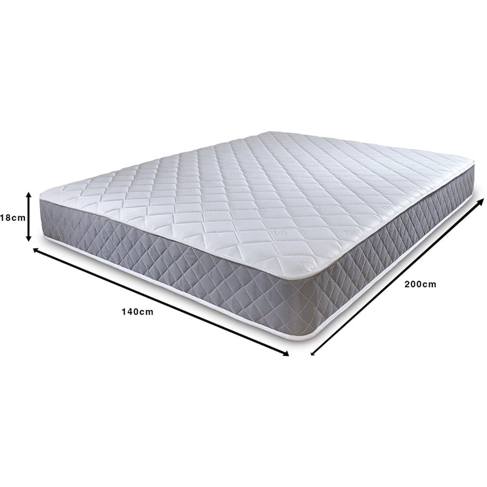 Extreme Comfort Cooltouch European Double Diamond Grey Foam Free Open Coil Spring Mattress Image 4