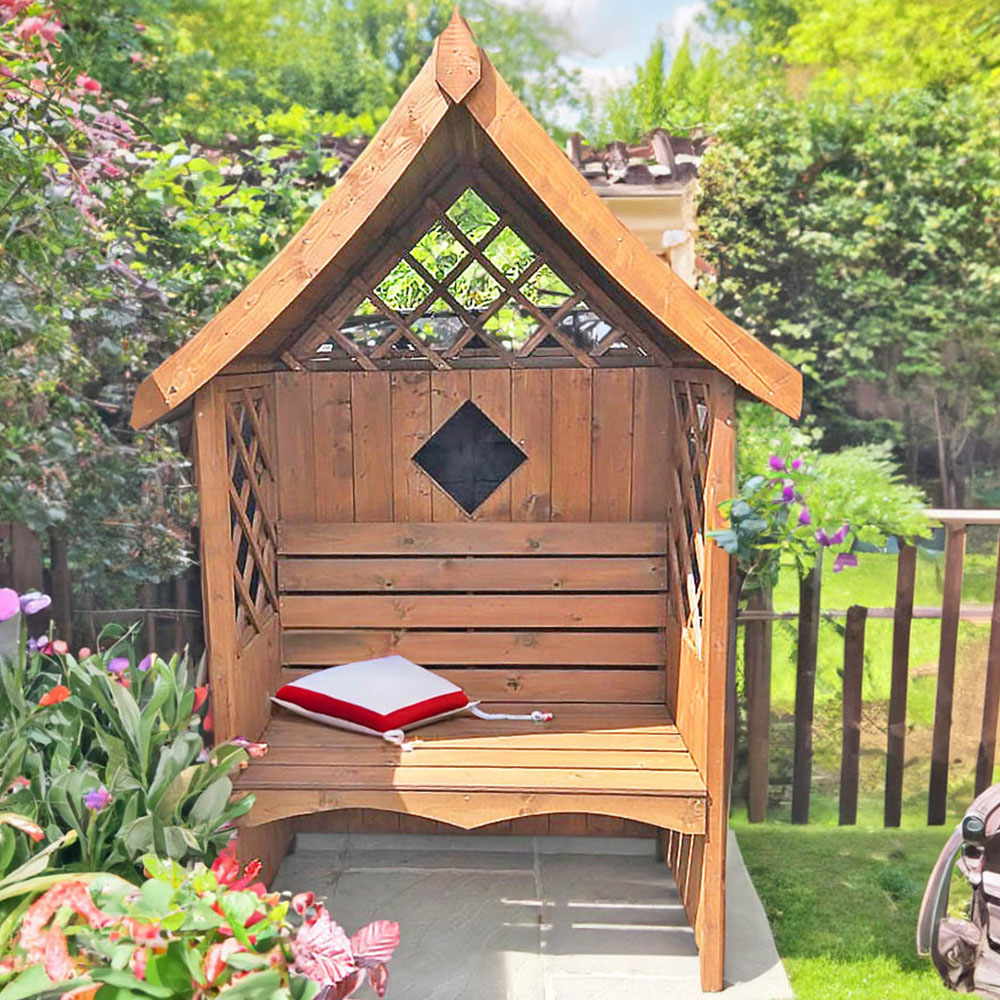Shire Rose 4 x 2ft Pressure Treated Arbour Image 3