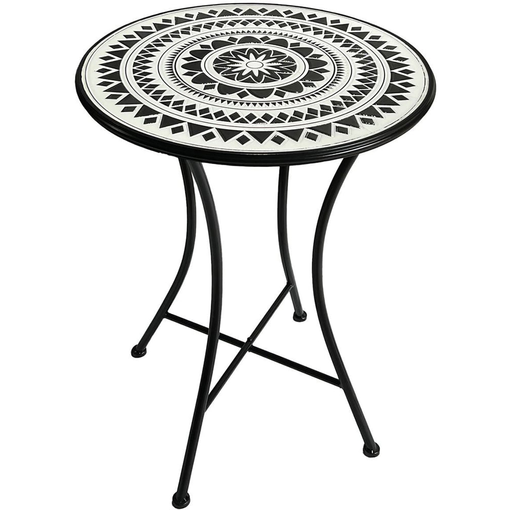 Mabel Mosaic Bistro Set - Black and White Image 6