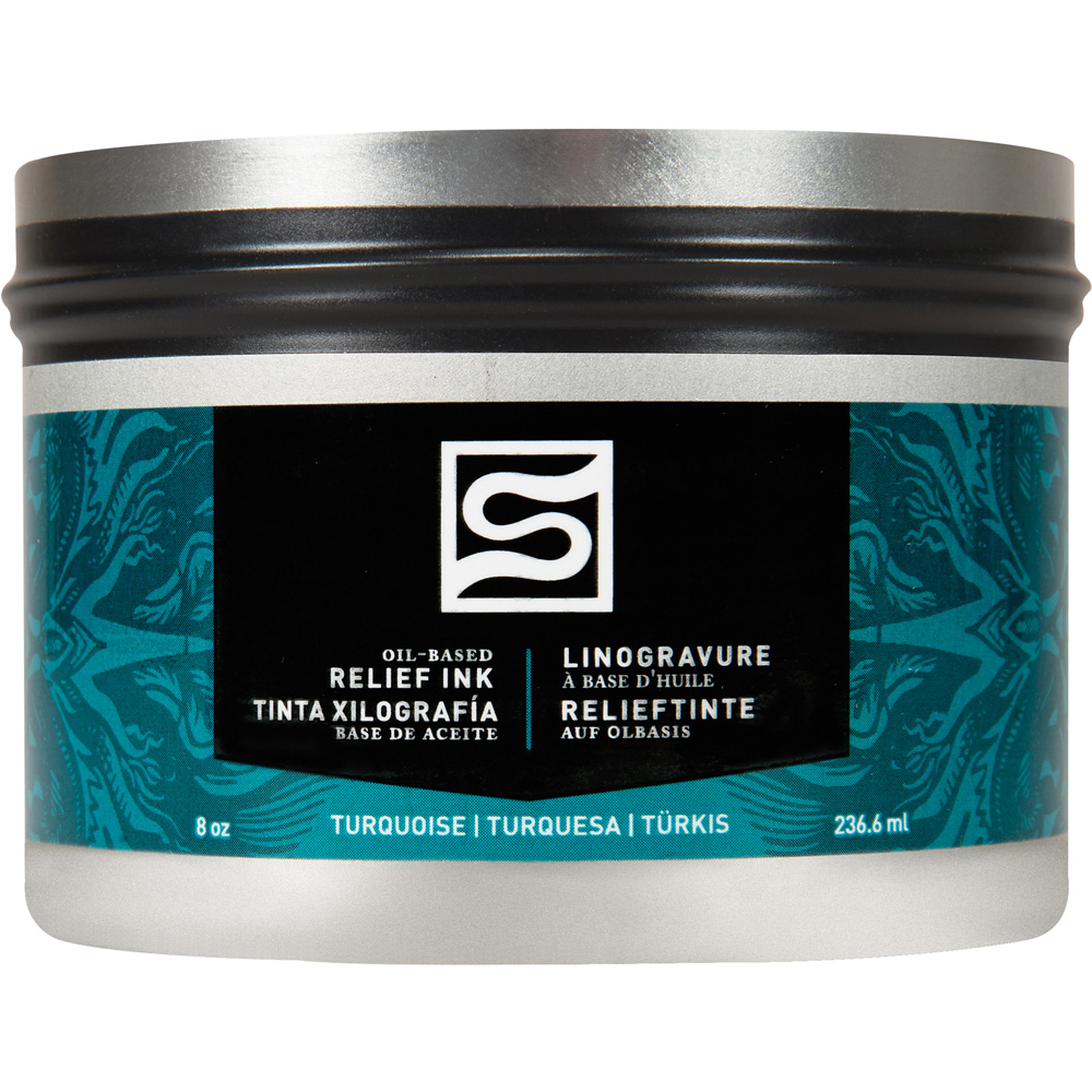 Speedball Turquoise Oil Relief Ink 236.5ml Image
