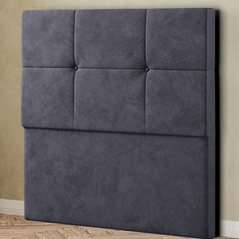 Eleganza Jacob Small Double Steel Plush Floor Standing Headboard Image 1