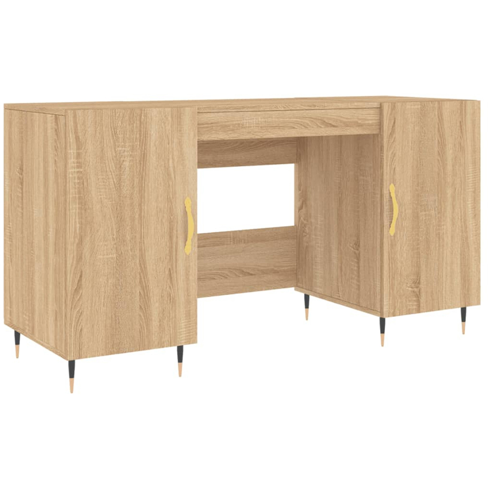 vidaXL 2 Door Computer Desk Sonoma Oak Image 2