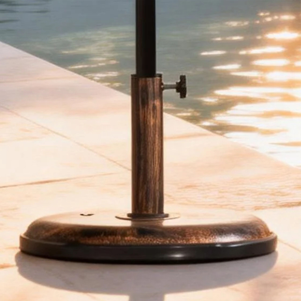 Direct Wicker Iron Effect Pattern Heavy Duty Metal Parasol Base 15kg Image 5