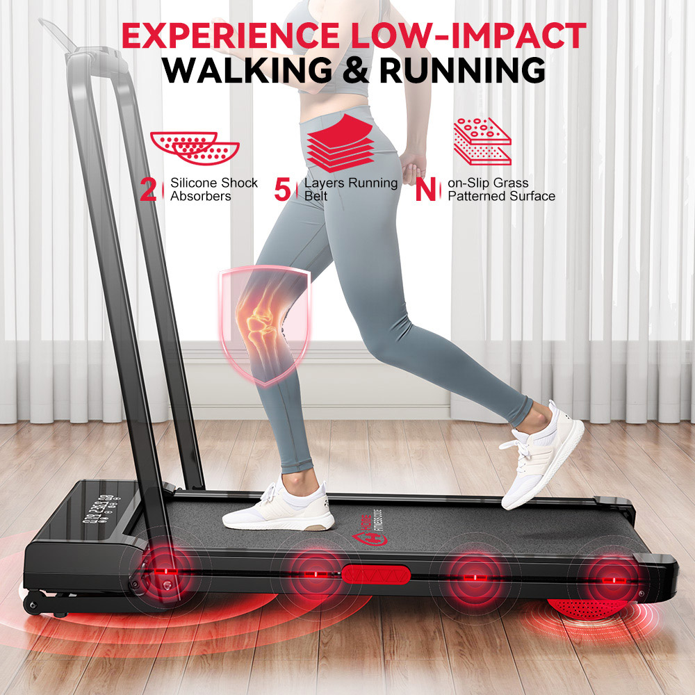 Rattrix Y3 Black Auto Incline Foldable Treadmill Image 5