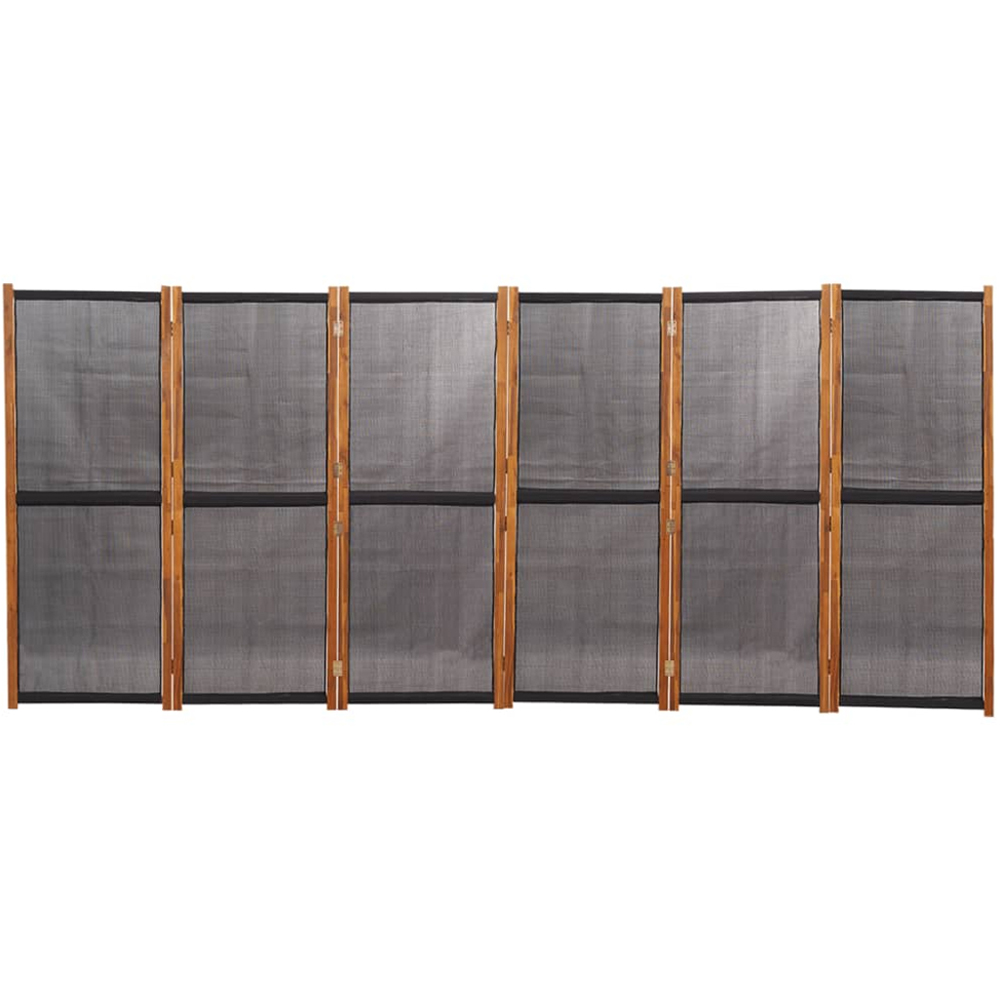 vidaXL Black Wooden 6 Panel Room Divider 420 x 180cm Image 3
