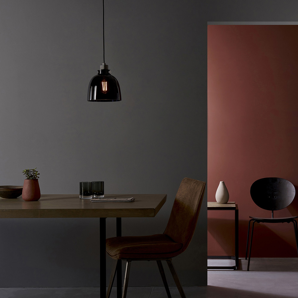 Merano Alessandria Black Chrome Glass Pendant Light Image 8