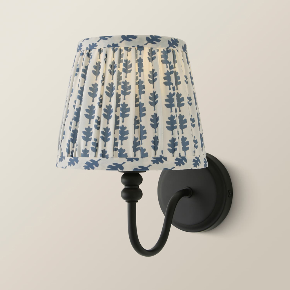 ValueLights Binky Blue Floral Shade Black Rechargeable Wall Light with Bulb 2 Pack Image 5