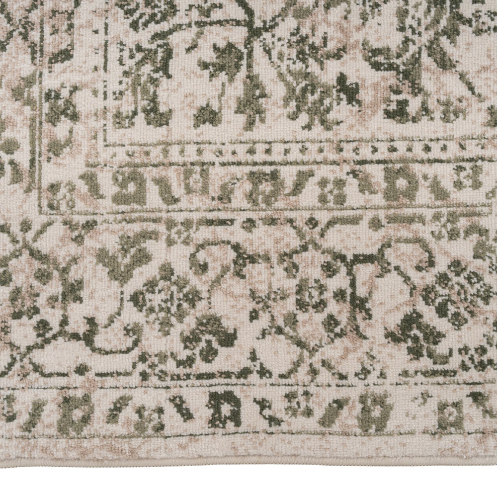 Kukoon Oscar Isadora Sage Green Flat Vintage Rug 280 x 380cm Image 4
