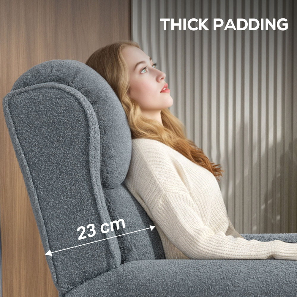 Portland Grey Manual Recliner Armchair  Image 6