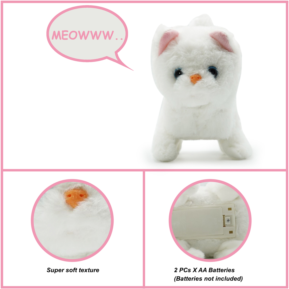 Pugs at Play Casper Interactive Walking Cat Plush Soft Toy Image 7