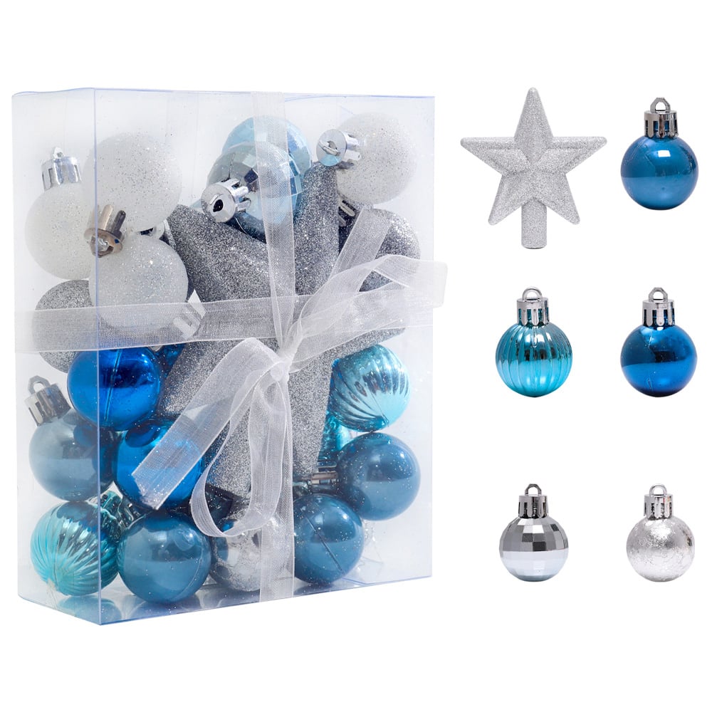Living and Home Blue Bauble 30 Pack Image 4