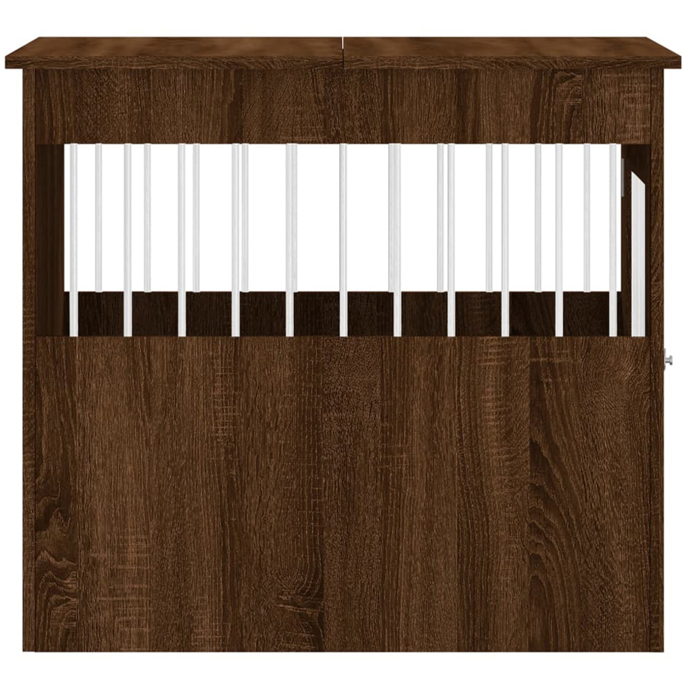 vidaXL Brown Oak Processed Wood Dog Crate Furniture 64.5 x 80 x 71cm Image 7