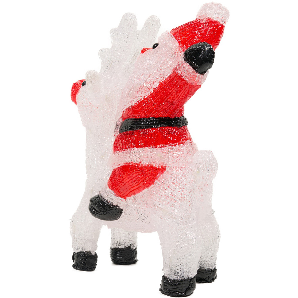 Acrylic Santa and Reindeer Decoration Image 6