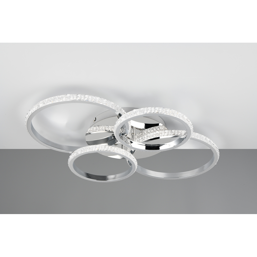 TRIO Cires Chrome Circles LED Ceiling Light Image 4