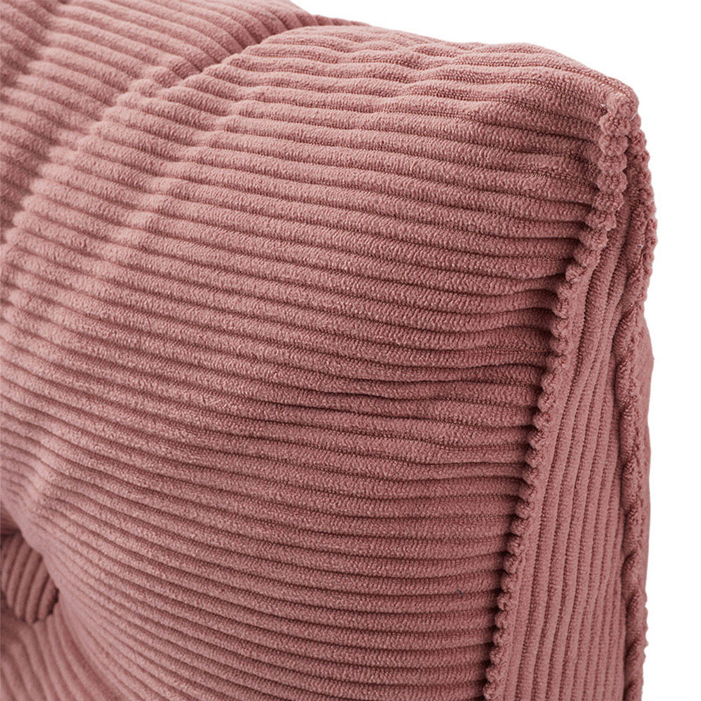 Living and Home Pink Corduroy Wedge Headboard Pillow with Side Pocket 150 x 20cm Image 4
