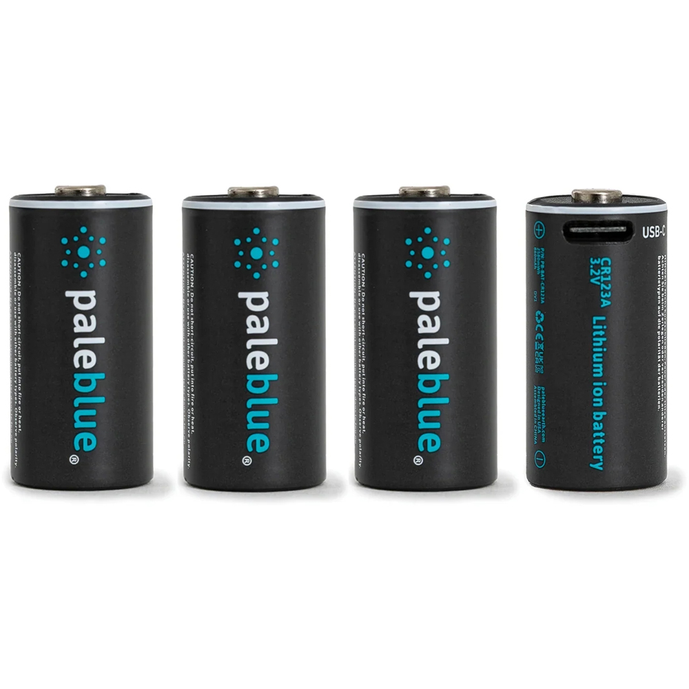Paleblue CR123A 4 Pack Lithium-Ion Rechargeable Batteries Image 4
