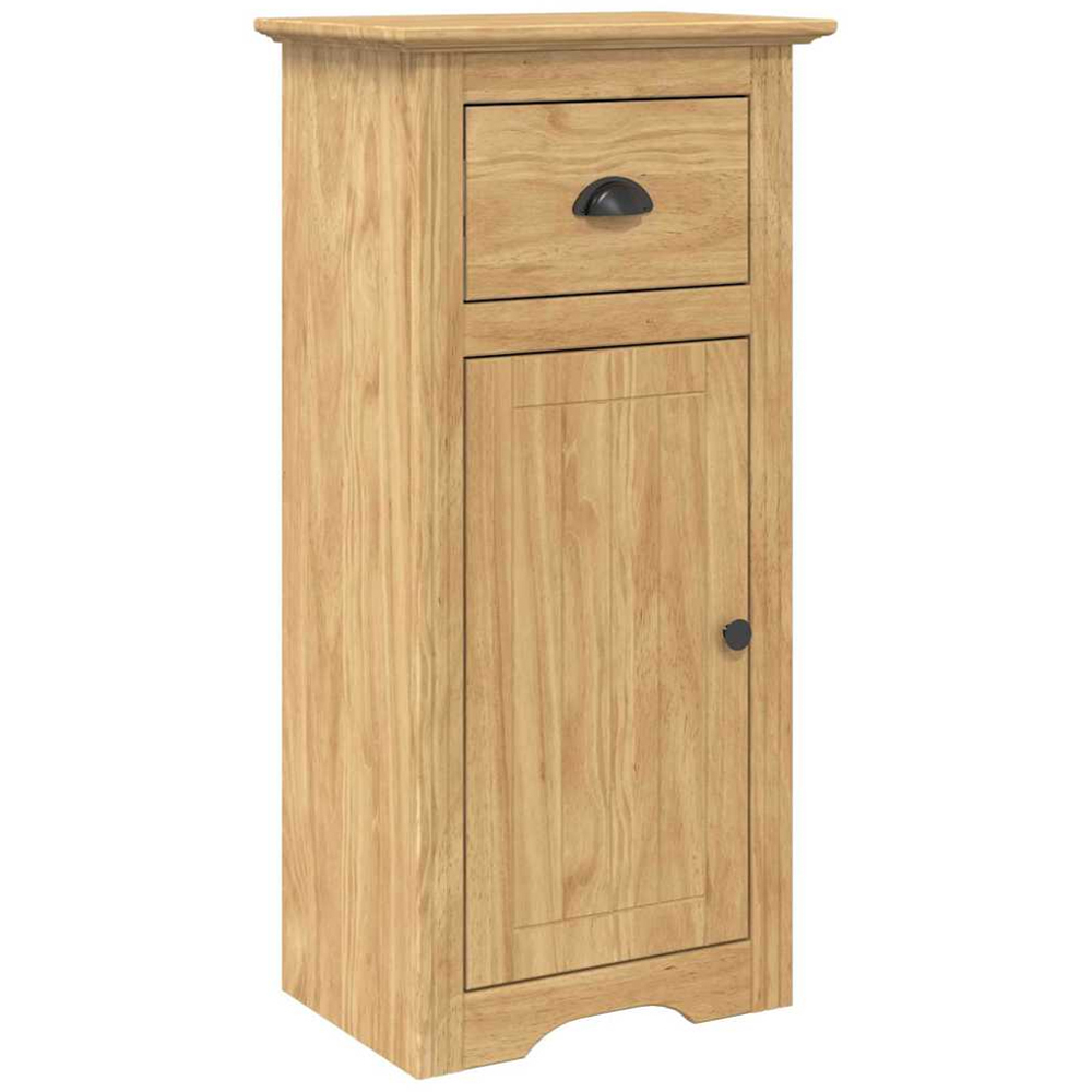 vidaXL Bodo Single Door Single Drawer Honey Brown Bathroom Cabinet Image 2