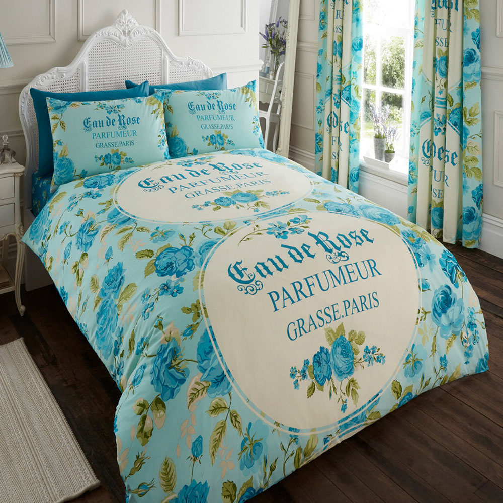 Smart Living Iola Double Teal Duvet Cover Set Image 1
