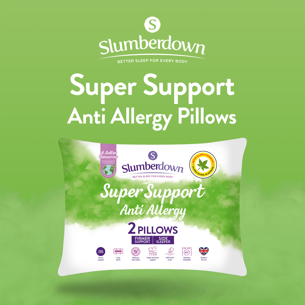 Slumberdown Anti Allergy Super Support Pillow 2 Pack Image 6