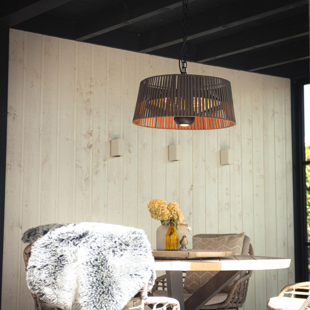Sunred Artix Bright Brown Corda Hanging Patio Heater 1800W Image 2