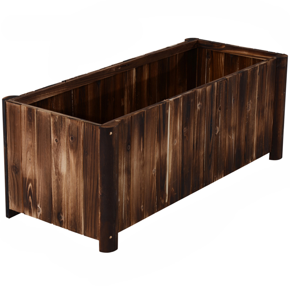 Outsunny Wooden Raised Garden Bed with Drainage Gaps 45 x 50 x 120cm Image 1