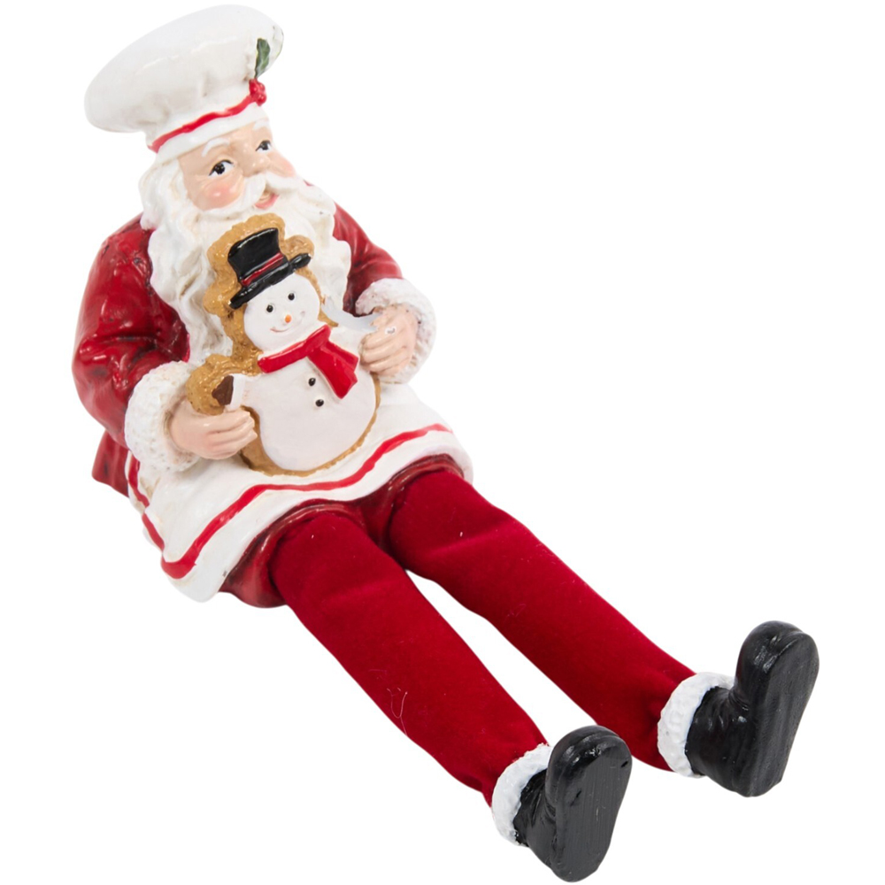 Shelf Sitting Chef Santa Decoration Image 4