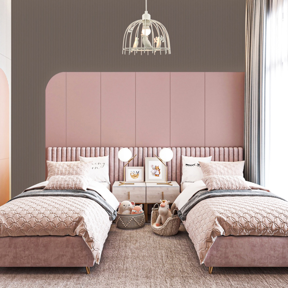 Happy Homewares White Gloss Metal Birdcage Birds and Leaves Shabby Chic Pendant Shade Image 2