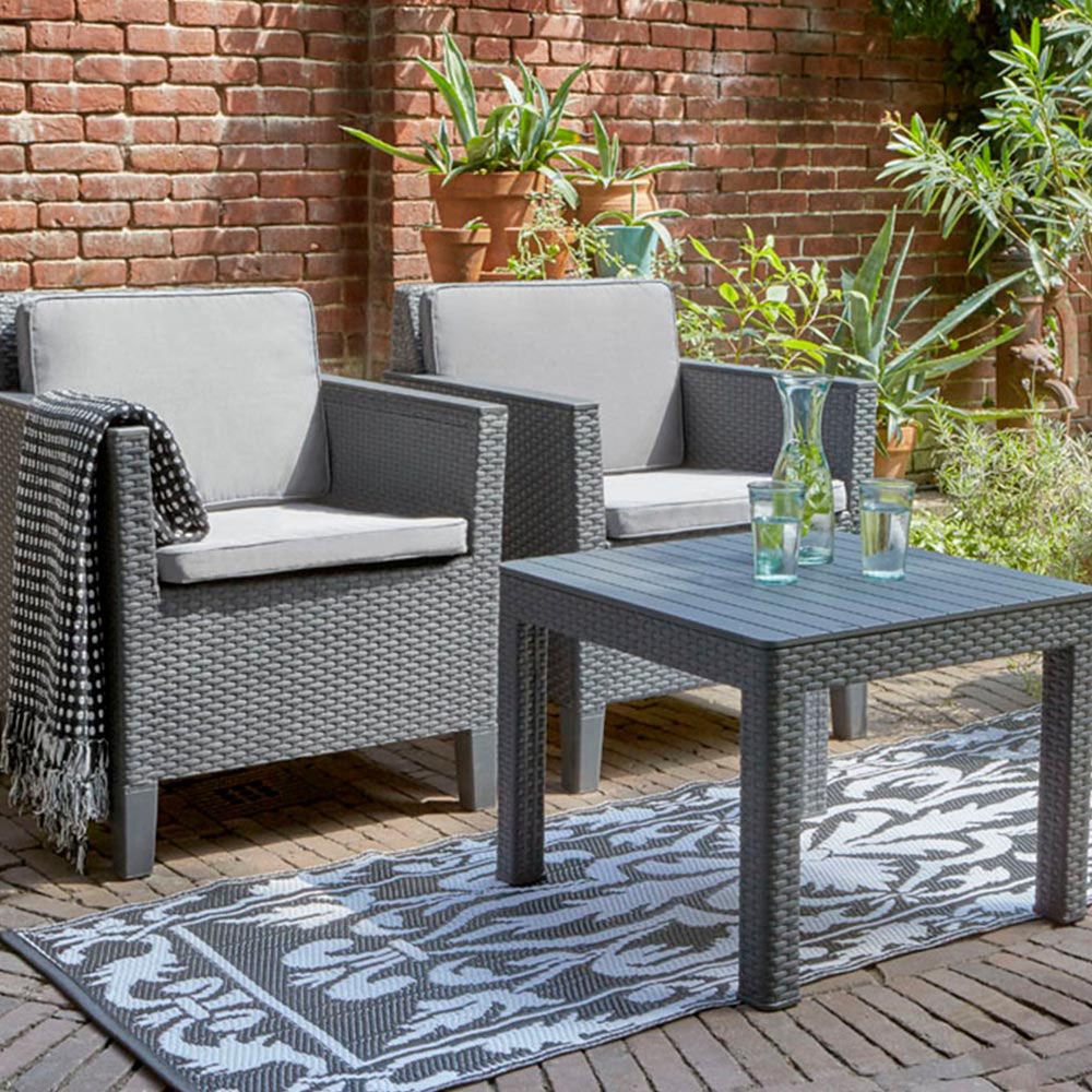 Keter Chicago 2 Seater Balcony Bistro Set Grey Image 1