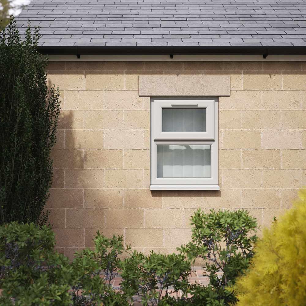 Crystal Agate and White Top Hung Over Fixed Light Clear Double Glazed Window 905 x 1040mm Image 5