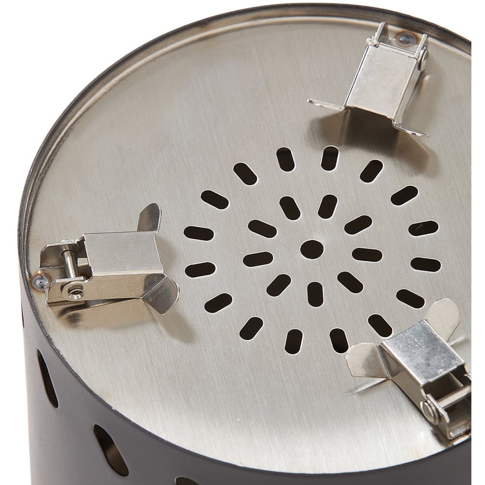 Living and Home Black Portable Tabletop Fire Pit with Ash Grate Image 5