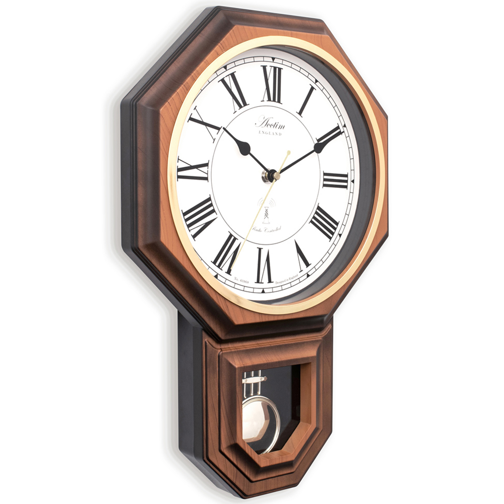 Acctim Yarnton Dark Wood Effect Radio-Controlled Pendulum Wall Clock 43cm Image 2