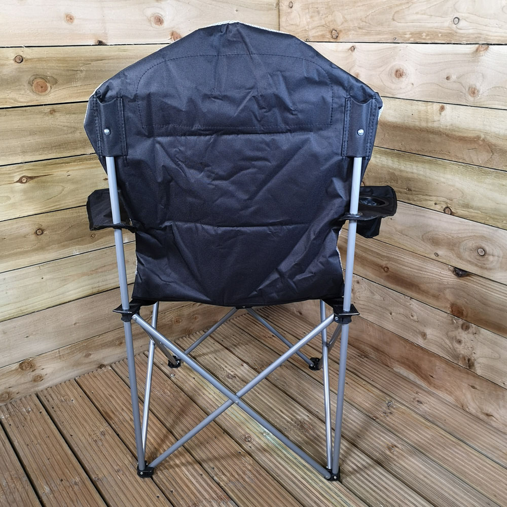 Samuel Alexander Black Luxury Padded Folding Camping Chair Image 6