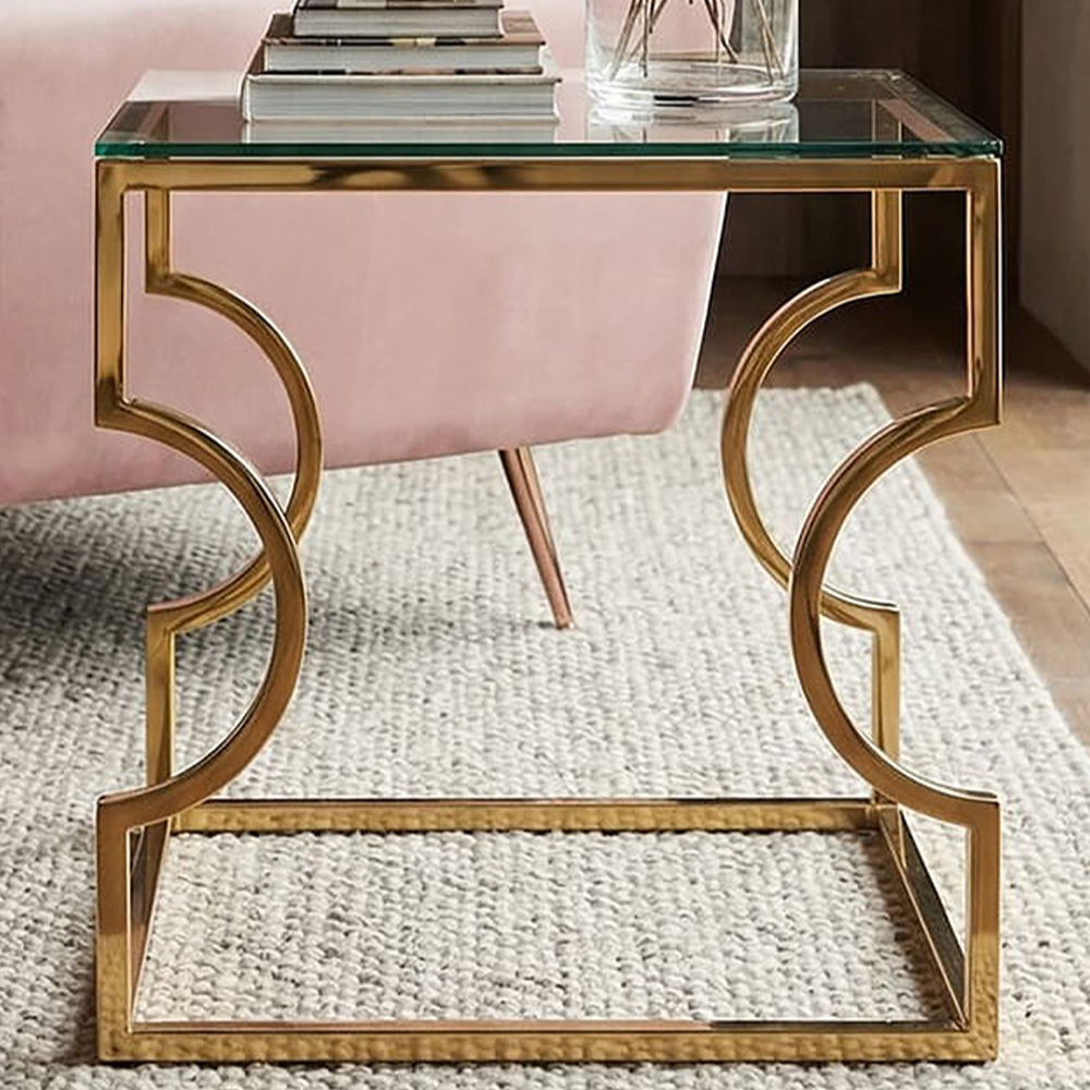 Premier Housewares Contemporary Curved Frame End Table Image 1