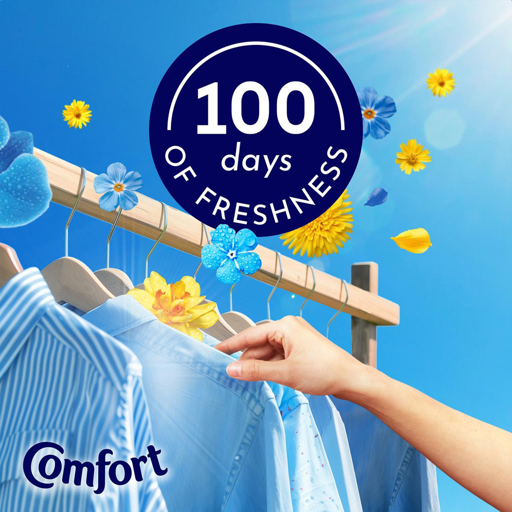 Comfort Fresh Blue Skies Liquid Fabric Conditioner 80 Washes 2.4L 4 Pack Image 7