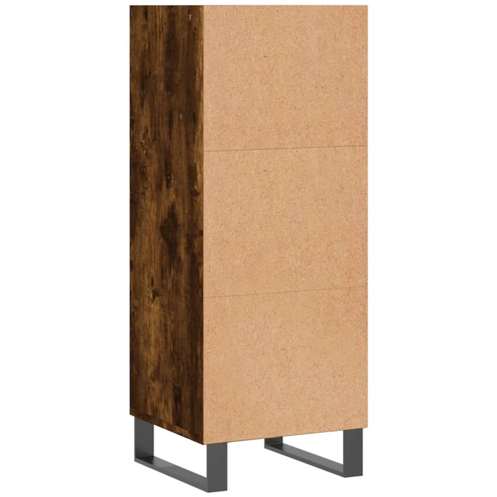 vidaXL 3 Shelf Smoked Oak Sideboard Image 6