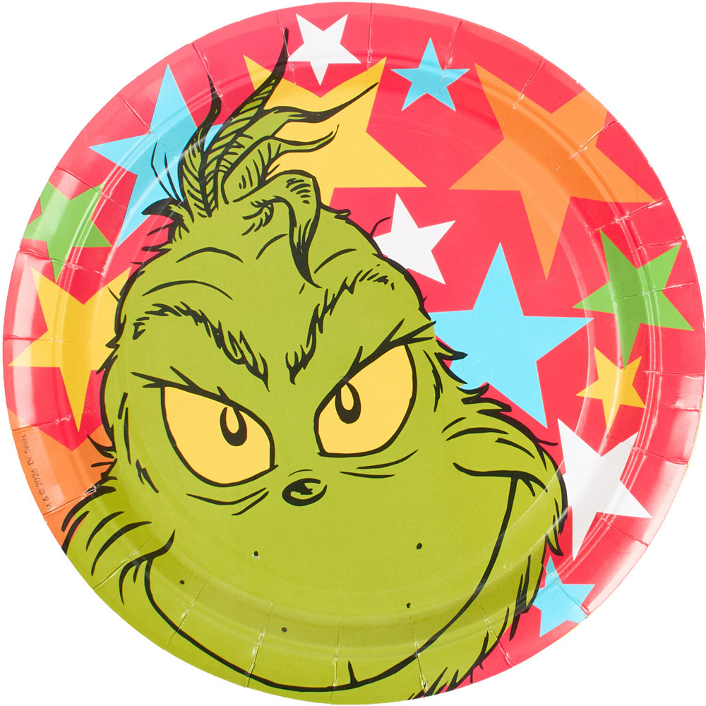 Pack of 10 Grinch Plates Image 2