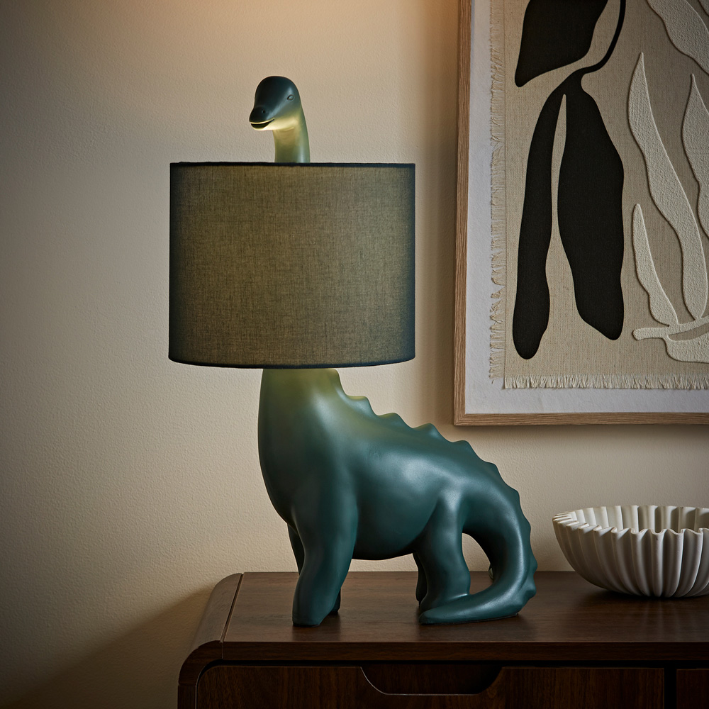 ValueLights Dinosaur Green Shade LED Table Lamp Image 6