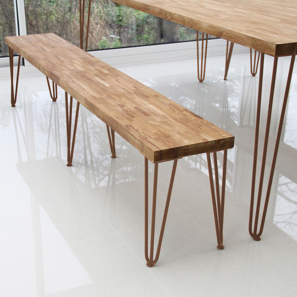 MonsterShop 3 Prong Antique Copper Hairpin Leg 711mm 4 Pack Image 2