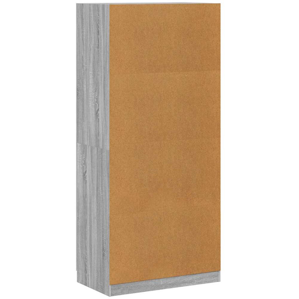 vidaXL 2 Door Grey Sonoma Wooden Wardrobe Image 7