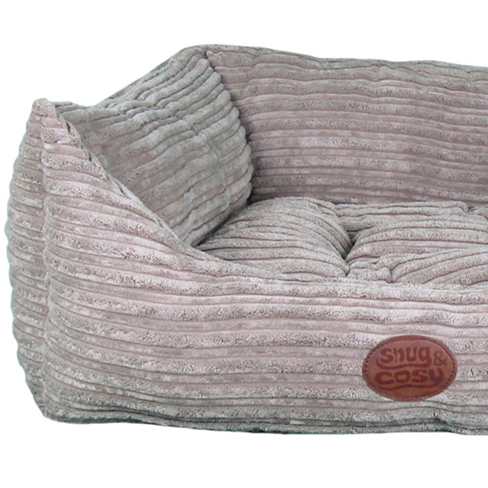 Snug & Cosy San Remo XX Large Brown Chunky Cord Dog Bed Image 3