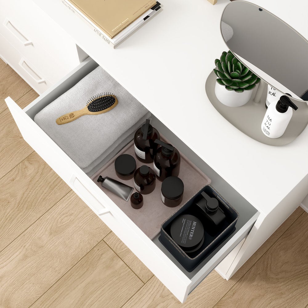 Florence Sofia 6 Drawer White Chest of Drawers Image 5