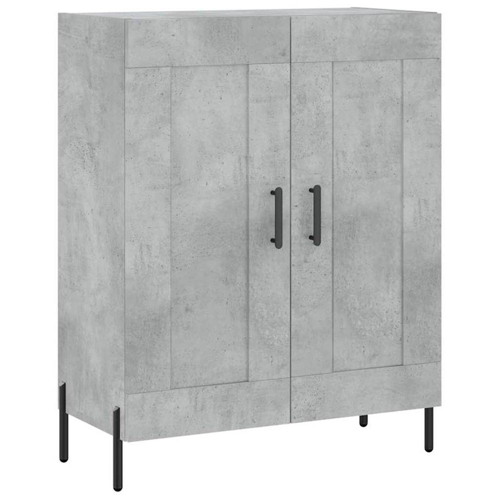 vidaXL 4 Door Concrete Grey Highboard Image 7