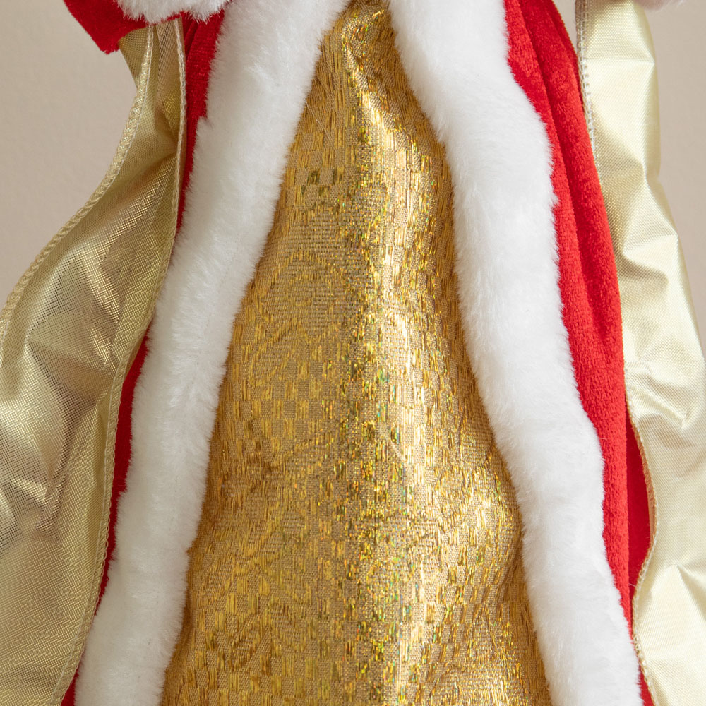 Samuel Alexander Traditional Gold and Red Angel Christmas Tree Topper 45cm Image 5