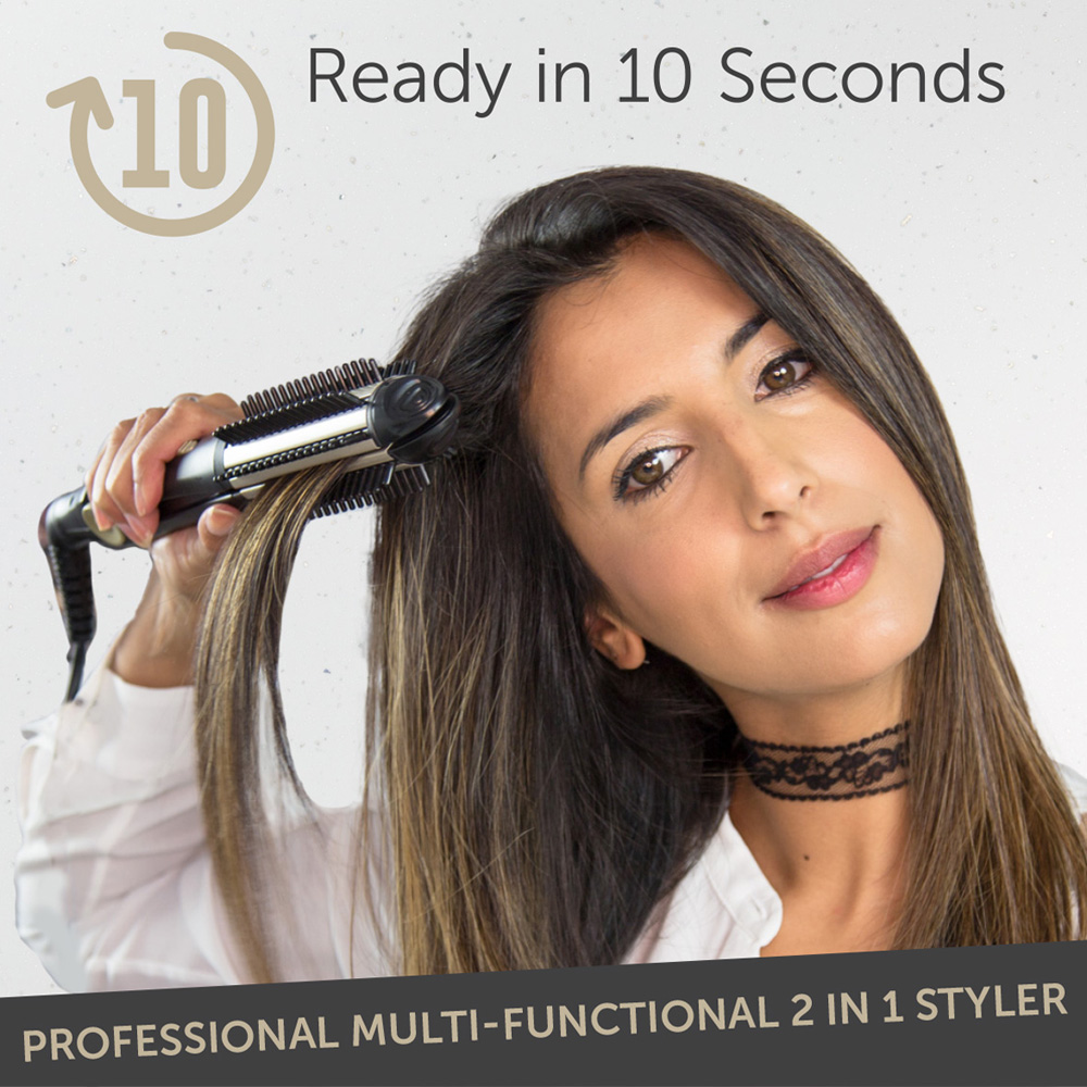 Bauer Professional TourmaPro Black Duo Styler Hair Straighteners Image 6