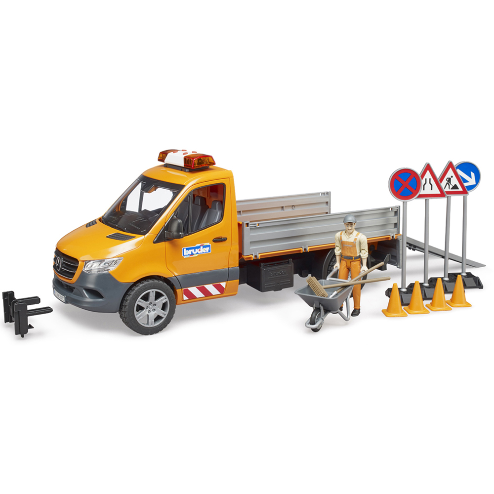 Bruder Kids MB Sprinter Municipal with Driver and Light and Sound Module Playset Model Image 3